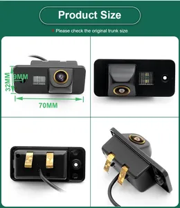 HD AHD 1080P 1000TVL Không Thấm Nước Xếp Sao Lưu Máy Ảnh Cho <span class=keywords><strong>Audi</strong></span> A3 S3 A4 A6 A6L S6 <span class=keywords><strong>A8</strong></span> S8 Rs4 Rs6 Q7 2008-2014 Tự Động Trắng - Product Image 3