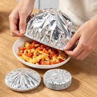 Couverture de conservation alimentaire ronde en plastique élastique réutilisable, isolante thermiquement et anti-parasites