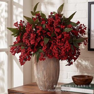 Planta decorativa de una sola rama de Nandina Domestica artificial de Meiduo Flower Industry para decoración del hogar y hoteles. - Product Image 1