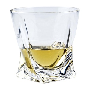 280ml 10 oz Twist Design Whiskey Glass Heatproof Round Whiskey Goblets Glass Cups Wine Glass Whiskey Cup Shot