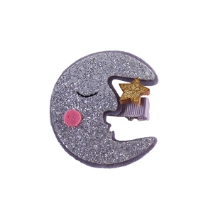Nouvelle conception 2026, pinces à cheveux en feutre pour bébés filles, forme d'éléphant scintillant, dessin animé tendance, vente en gros pour les fêtes - Product Image 2