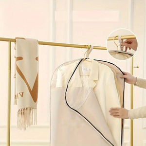 Housse anti-poussière pour vêtements en nylon à logo personnalisé avec fenêtre visible sac de rangement pour veste et manteau transfrontalier à forte valeur ajoutée - Product Image 3