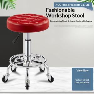 Tabouret pivotant en cuir pour <span class=keywords><strong>bar</strong></span>, café, salon <span class=keywords><strong>de</strong></span> coiffure, <span class=keywords><strong>chaise</strong></span> à dossier relevable, <span class=keywords><strong>chaise</strong></span> pivotante pour bureau à domicile - Product Image 5