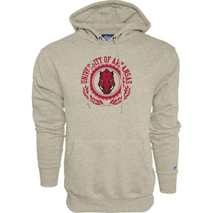 Felpa con Cappuccio Ufficiale NCAA Arkansas Razorbacks - Blu Solido 100% Cotone - Product Image 1
