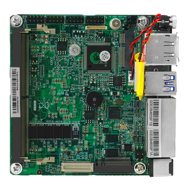 BKHD New 9*9 CM 2*Lan 1* 1*DP FCBGA1264 MINI PC Motherboard X86 Intel N100 DDR5 M.2 Industrial Mainboard with Heat Sinks