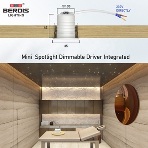 <span class=keywords><strong>Spot</strong></span> encastré LED 3W <span class=keywords><strong>IP67</strong></span> en aluminium 230V à découpe <span class=keywords><strong>de</strong></span> phase, sans scintillement, avec découpe <span class=keywords><strong>de</strong></span> 30mm, pour éclairage d'armoire - Product Image 4