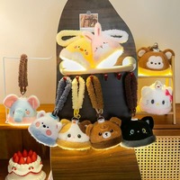 Peluche lumineuse LED Chat Chien Éléphant Canard Lapin, Poupée en peluche, Oreiller de sommeil dessin animé, Anti-stress