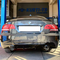 2006-2016 untuk BMW E90 E92 318i 320i 325i 330 MP Mid-range Body Kit 304 Stainless Steel Carbon Fiber Dual Exhaust Tailpipes SYPES