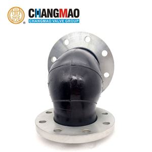 Gomito in gomma con flange e gomiti in gomma, utilizzato negli angoli dei tubi per l'attenuazione delle vibrazioni e la riduzione del rumore. - Product Image 2