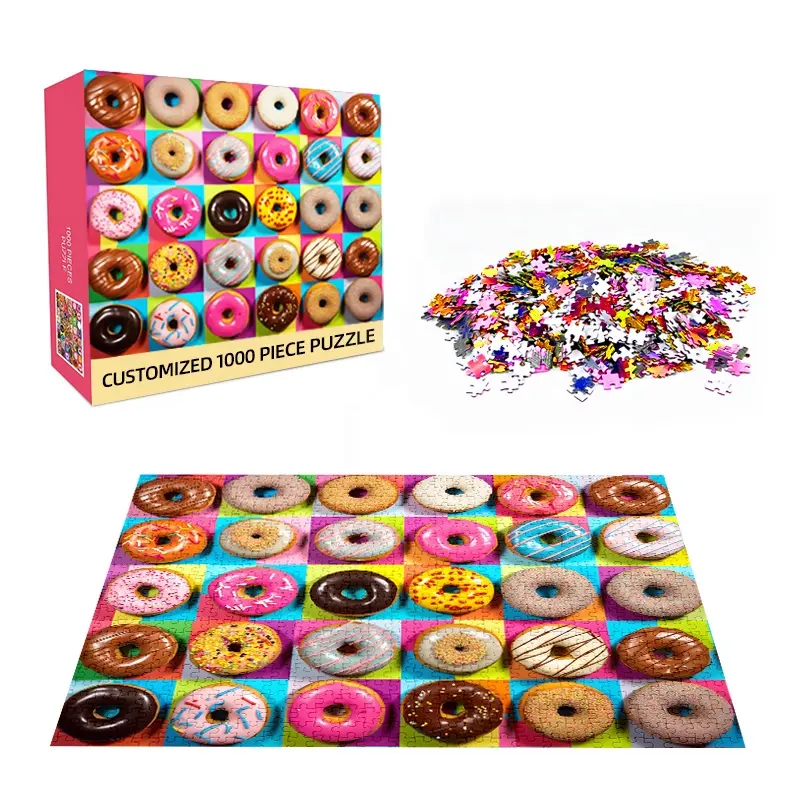 Aangepaste 500 Stukjes Legpuzzels Donuts Voor Volwassenen En Tieners En Kinderen Familie Gelukkig Cadeau Idee Nieuw