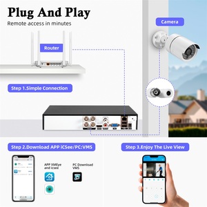 Grabador <span class=keywords><strong>DVR</strong></span> KERUI 4/8CH 6 en 1, solo H.265+, compatible con AHD, TVI, CVI, CVBS, IP, XVI, sistema de vigilancia con acceso remoto por aplicación P2P - Product Image 6