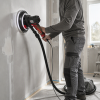 Ponceuse murale électrique 900W à vitesse variable, machine à poncer les plaques de plâtre avec extraction de poussière, ponceuse orbitale aléatoire pour la finition des murs