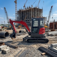 Mini-excavatrice compacte de 4 tonnes, petite machine de terrassement pour la remise en état des terres agricoles, marque chinoise