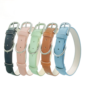 Kerah anjing kulit PU Multi Warna penjualan laris kalung anjing kulit mewah modis dapat disesuaikan kerah anjing yang dapat disesuaikan tahan lama - Product Image 1