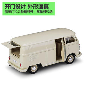 Modèle de voiture en alliage moulé sous pression Welly 1:24 S Vo lkswagen 1963 T1 <span class=keywords><strong>BUS</strong></span> en métal à collectionner - Product Image 4