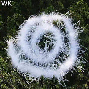 Écharpe en plumes d'autruche pour la décoration de robe, 1 plis, 2 mètres, <span class=keywords><strong>blanc</strong></span> et noir, prêt à l'emploi, nouveau modèle 2019, 23 - Product Image 4