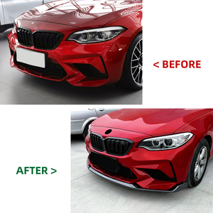 Divisor de labios de parachoques delantero negro brillante de Material ABS de alta calidad a precio de fábrica para <span class=keywords><strong>BMW</strong></span> 2 Series M2 F87 2016-2021, gran oferta de 2017 - Product Image 2