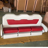 Sièges de bateau pliants de luxe à 3 places avec coutures en diamant, couleur personnalisée, vinyle de qualité marine