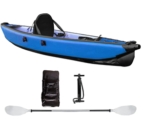 Kayak gonflable pour 2 personnes, en tissu PVC, point de goutte d'eau, pour bateau, radeau de dérive en rivière - Product Image 5