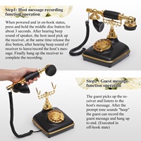 Téléphone rétro personnalisé avec enregistrement audio sur cassette, pour messages de mariage, messages audio rétro, téléphone rotatif pour messages et confessions