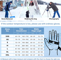 Gants de ski chauffants respirants Wasoto avec sangle de poignet légère et compatibles écran tactile pour des mains au chaud