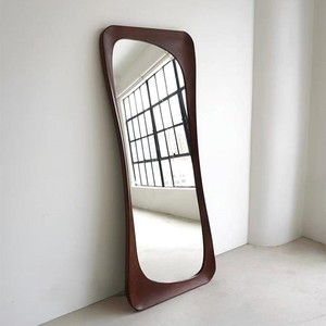 Gương đứng gỗ Wabi Sabi đang thịnh hành với khung điêu khắc, phù hợp cho phòng ngủ tối giản và trang trí nội thất nghệ thuật - Product Image 2