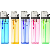 Briquet à gaz transparent écologique de qualité supérieure, accessoires de fumage classiques