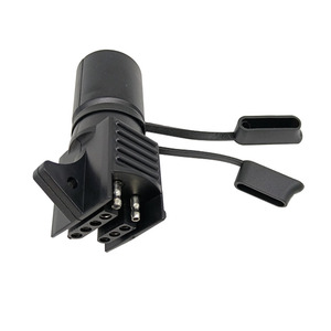 Adaptor Plug Trailer 7 Pin Pisau Datar Ke 4 dan 5 Putaran Konektor Trailer Adapter 7 Cara Ke 4 Cara 5 Cara 2-In-1 Pisau Datar - Product Image 1