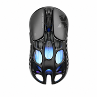 Ratón Inalámbrico para Juegos GravaStar Mercury X de 2.4GHz, 32,000 DPI, Sensor PAW3950, Frecuencia de Actualización de 1000Hz, 49g, Ergonómico y Ligero