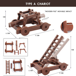 Set de Juego de Guerra Romana de 109 Piezas de PP Premium, Modelo Militar, Figuras de Acción de Asedio y Batalla Antiguos Completos para Niños de 3 Años en Adelante - Product Image 4