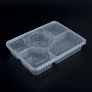 Hot bán đa ngăn nhựa dùng một lần container thực phẩm, PP lò vi ba thực phẩm Hộp Ăn Trưa - Product Image 5