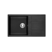 Holmine Évier de cuisine en sable Modèle Quartz Granit Nouvel évier de cuisine moderne en acier inoxydable Évier de cuisine noir spécial brossé