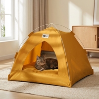 Lit de tente pliable et portable pour animaux de compagnie, abri intérieur/extérieur pour chats et chiens, nid en forme de dôme, taille moyenne