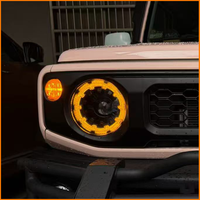 Para Jimny JB64 JB74 2018-2026, Conjunto de Faros Delanteros LED de Doble Haz para Todoterreno 4x4, Estilo FJ Cruiser con Luces de Circulación Diurna, Par de Lámparas Delanteras