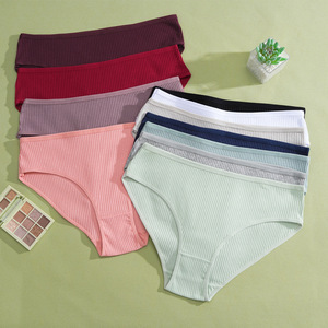 Culottes en coton côtelé taille basse respirantes et légères pour femmes grandes tailles - Product Image 3