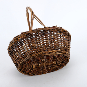 Phong Cách Cổ Liễu Hoa <span class=keywords><strong>Wicker</strong></span> Giỏ Và Hộp Hot Bán Cho Lớn Phục Sinh Trang Trí Món Quà Lưu Trữ Vòng Tròn Mộc Mạc Thiết Kế - Product Image 3