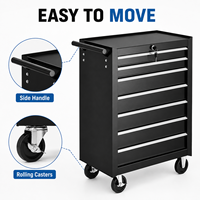 Armoire à outils professionnelle en fer, 7 tiroirs, design moderne, chariot de rangement pour garage, chariot d'atelier robuste, OEM disponible