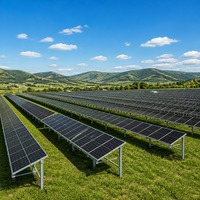 Système de montage pour ferme solaire, structure de support au sol pour panneaux photovoltaïques, pour projet utilitaire