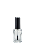 Envases de vidrio plano no transparente de 10 ml para esmalte de uñas, con tapa de rosca y brocha, estampado dorado, serigrafía, marca OEM, vacíos para aceite.