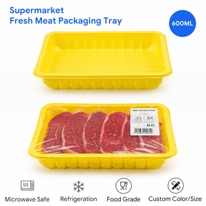 Barquette alimentaire scellable en PP pour viande fraîche, emballage jetable en plastique pour supermarché, fruits de mer, fruits et légumes - Product Image 1
