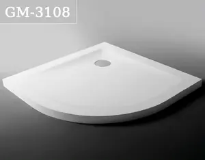 MC High Quality OEM Factory Modern Design Acrylic Sector America Standard Fan-Shape Shower Tray For Hotel Bathroom Use