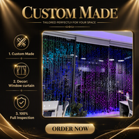 Rideau lumineux LED étanche effet cascade pour fenêtre, contrôle par points RGB, pour mariage, fête, décoration paysagère commerciale, vente en gros