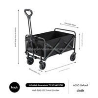 Chariot pliable robuste de 80 kg avec grandes roues pour le sable, chariot de transport portable pour le camping, le sport et les activités de plein air, personnalisable
