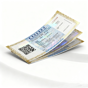 Bons Cadeaux de Luxe Anti-contrefaçon Billets Feuille d'Or Hologramme UV Filigrane Restaurant Bons de Réduction en Espèces Papier - Product Image 1