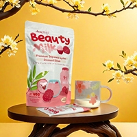 Boisson de beauté premium au collagène marin hydrolysé, éclaircissante et anti-taches, aromatisée au litchi japonais, à base de cellules souches