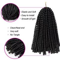 Pack de Cheveux Synthétiques Afro Ondulés, Cheveux Crépus Souples pour Tresses, Tresses Bouclées Sans Nœuds, Meilleures Coiffures Crépues pour Femmes, Résistants aux Hautes Températures