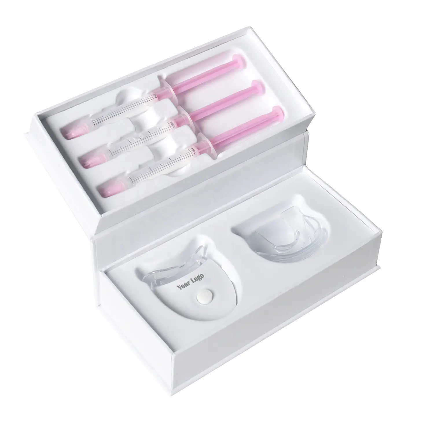 100% Kotak Kit Pemutih Gigi LED Alami, Kotak Kit Rumah Pemutih Gigi dengan Logo Pribadi