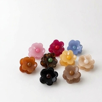 Jepit Rambut Mini Motif Bunga Asetat Warna-warni, Jepit Rambut Model Shark Clip, Aksesoris Rambut Fashion untuk Wanita dan Remaja Putri