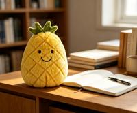 Peluche personnalisée en forme d'ananas, adorable et confortable, idéale pour la décoration ou comme cadeau