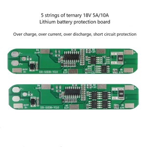 Système de gestion de batterie (BMS) 5S 18V 5A 10A, module de circuit de protection de batterie Li-ion pour outils et lampadaires - Product Image 3